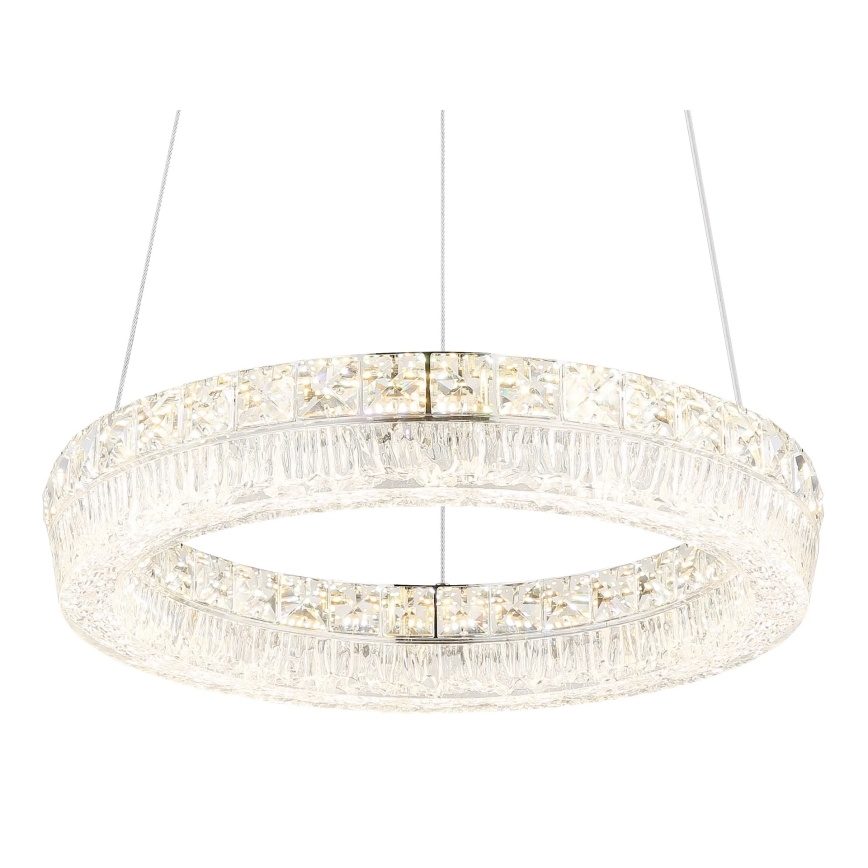 Globo - Lampadario LED dimmerabile a sospensione su cavo LED/24W/230V 2700-6000K trasparente + telecomando