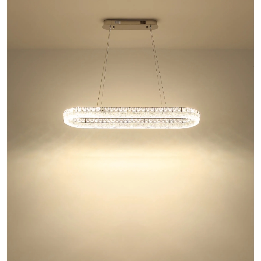 Globo - Lampadario LED dimmerabile a sospensione su cavo LED/40W/230V 2700-6000K trasparente + telecomando