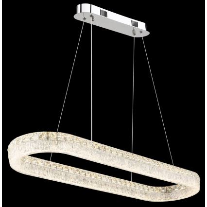 Globo - Lampadario LED dimmerabile a sospensione su cavo LED/40W/230V 2700-6000K trasparente + telecomando