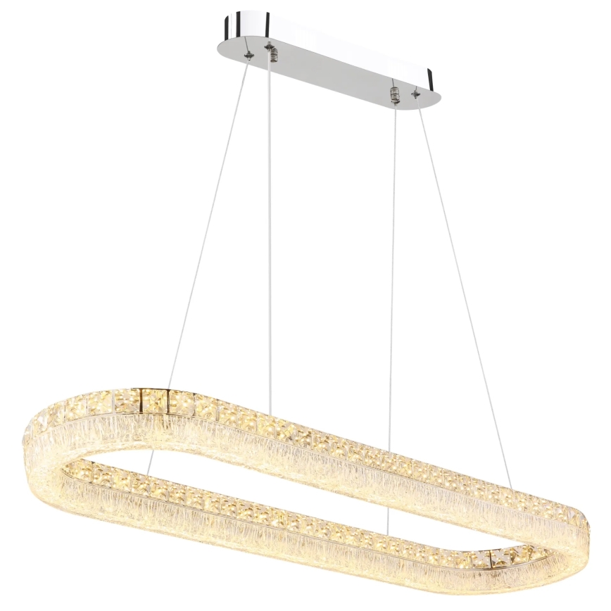 Globo - Lampadario LED dimmerabile a sospensione su cavo LED/40W/230V 2700-6000K trasparente + telecomando