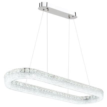 Globo - Lampadario LED dimmerabile a sospensione su cavo LED/40W/230V 2700-6000K trasparente + telecomando