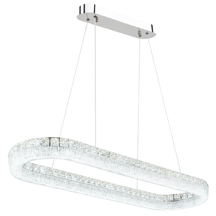 Globo - Lampadario LED dimmerabile a sospensione su cavo LED/40W/230V 2700-6000K trasparente + telecomando