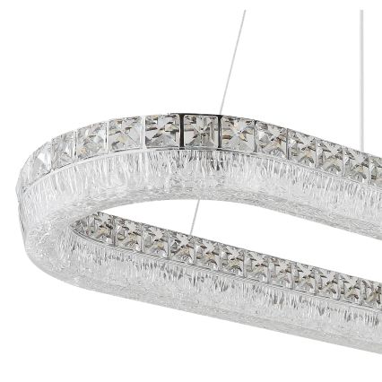 Globo - Lampadario LED dimmerabile a sospensione su cavo LED/40W/230V 2700-6000K trasparente + telecomando