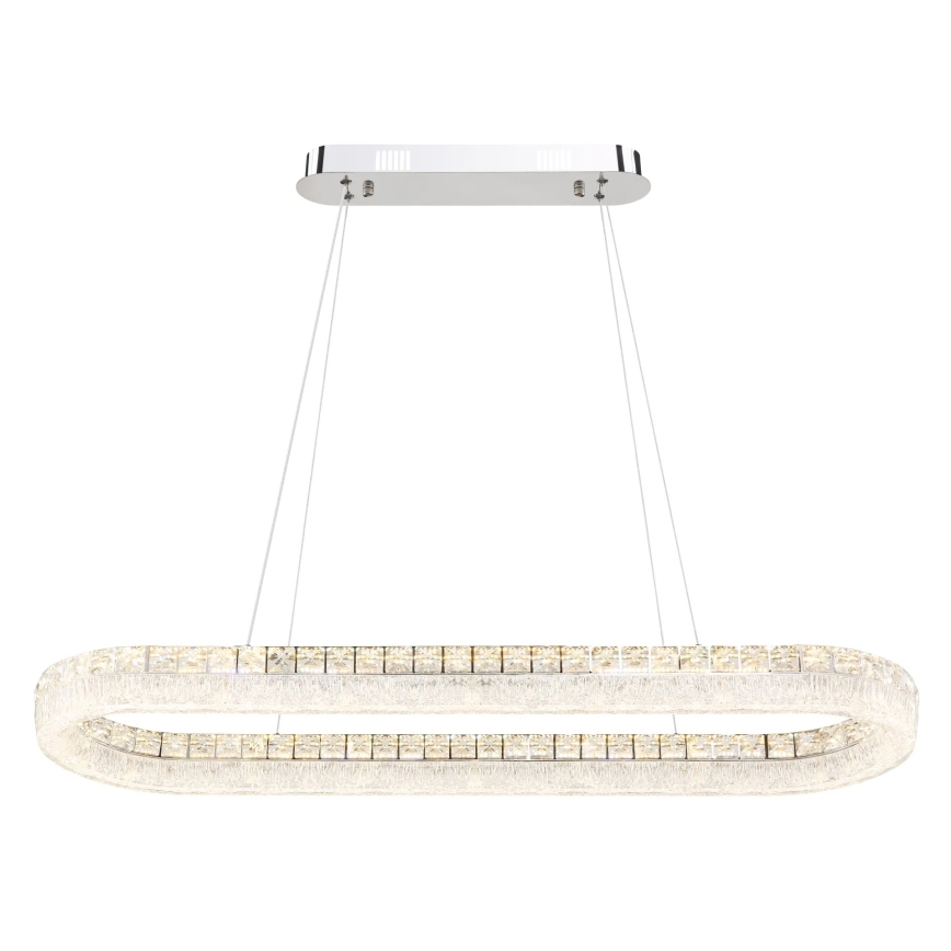 Globo - Lampadario LED dimmerabile a sospensione su cavo LED/40W/230V 2700-6000K trasparente + telecomando