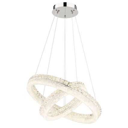 Globo - Lampadario LED dimmerabile a sospensione con cavo LED/60W/230V 2700-6000K trasparente + telecomando