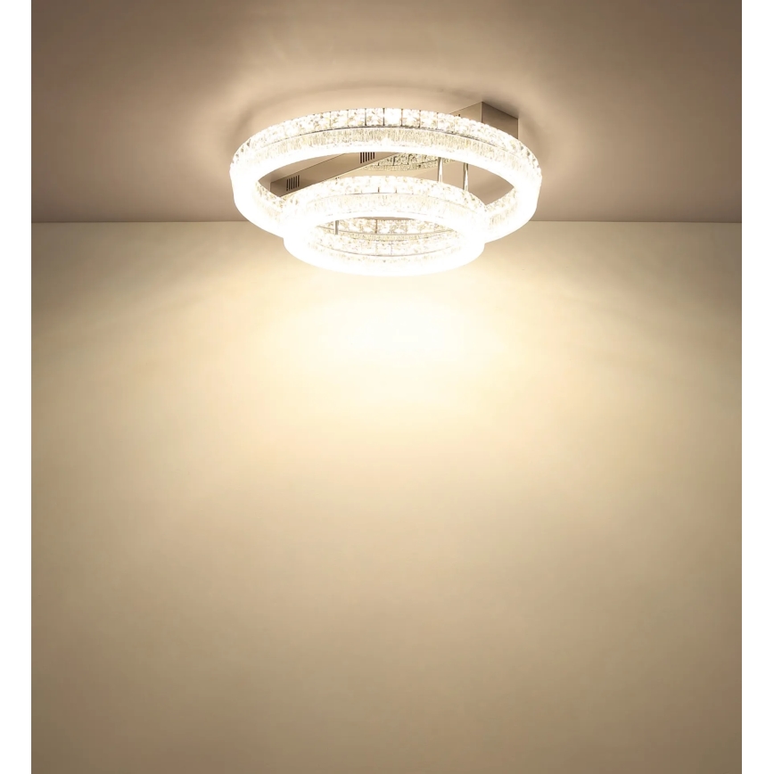 Globo - Plafoniera dimmerabile a LED/60W/230V 2700-6000K trasparente + telecomando