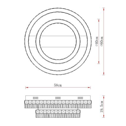Globo - Plafoniera dimmerabile a LED/60W/230V 2700-6000K trasparente + telecomando