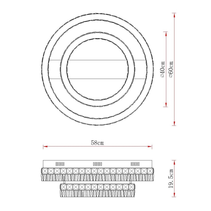 Globo - Plafoniera dimmerabile a LED/60W/230V 2700-6000K trasparente + telecomando