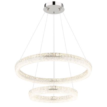 Globo - Lampadario LED dimmerabile a sospensione con cavo LED/72W/230V 2700-6000K trasparente + telecomando