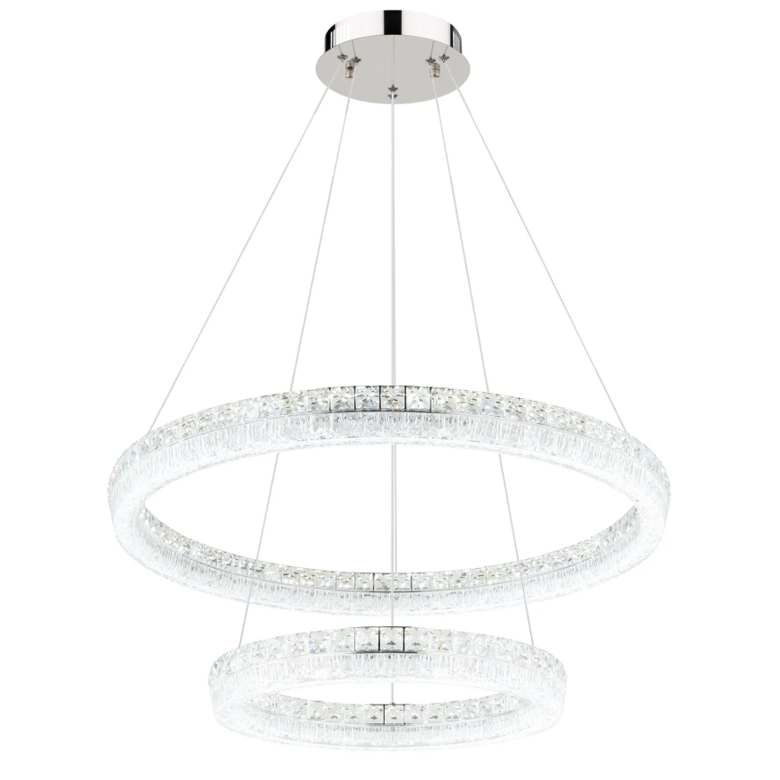 Globo - Lampadario LED dimmerabile a sospensione con cavo LED/72W/230V 2700-6000K trasparente + telecomando