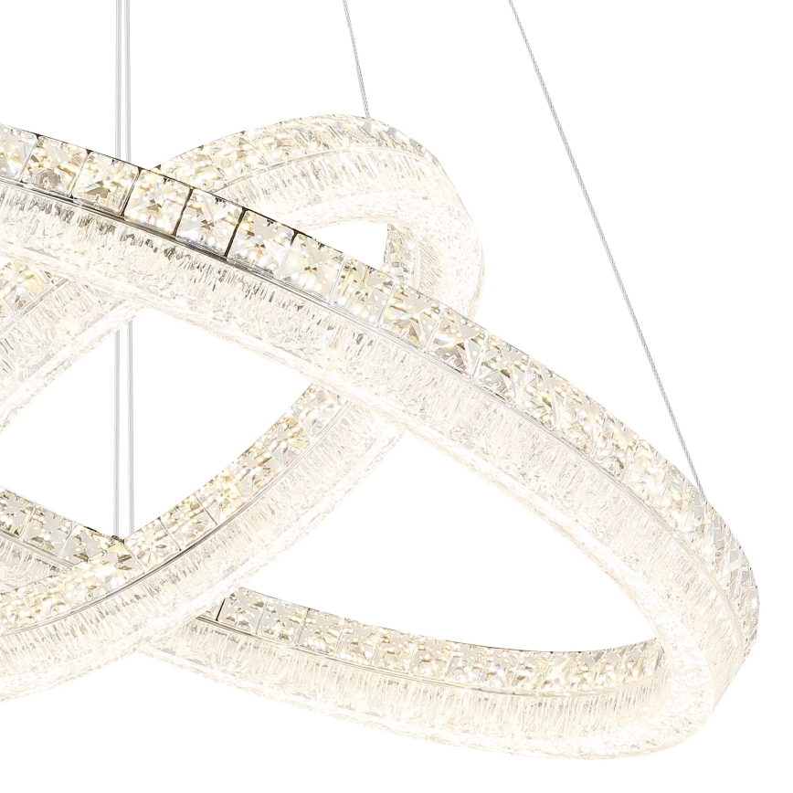 Globo - Lampadario LED dimmerabile a sospensione con cavo LED/72W/230V 2700-6000K trasparente + telecomando