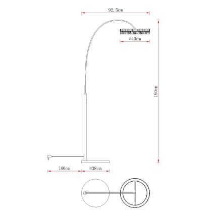 Globo - Lampada da terra dimmerabile LED/35W/230V 3000/4000/6000K