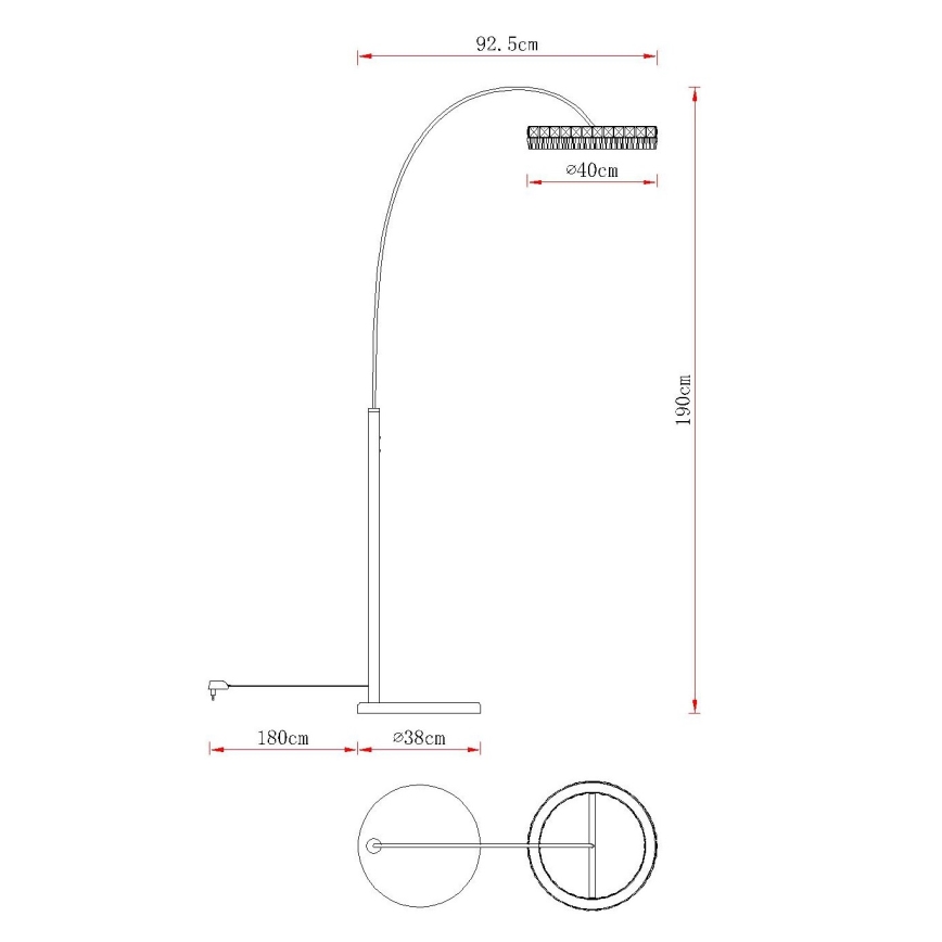 Globo - Lampada da terra dimmerabile LED/35W/230V 3000/4000/6000K