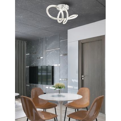 Globo - Plafoniera dimmerabile a LED/40W/230V 2700-6000K cromo lucido + telecomando