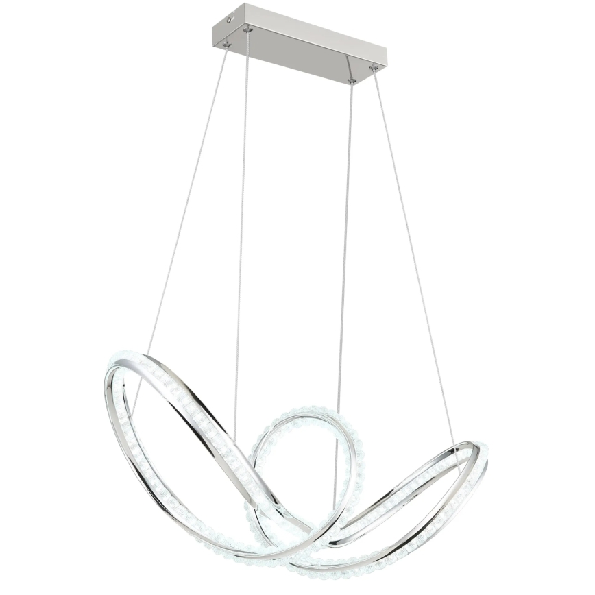 Globo - Lampada a sospensione dimmerabile su cavo LED/45W/230V 2700-6000K cromo lucido + telecomando