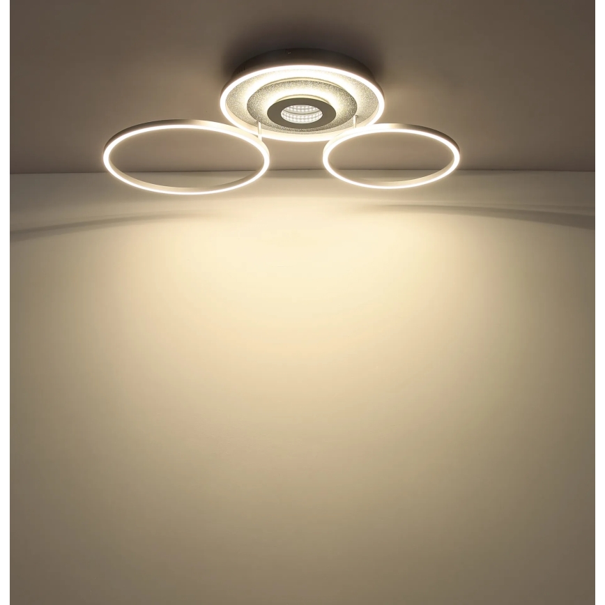 Globo - Plafoniera a LED dimmerabile LED/40W/230V 2700-6500K 57x99,2 cm argento + telecomando