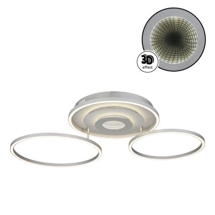 Globo - Plafoniera a LED dimmerabile LED/40W/230V 2700-6500K 57x99,2 cm argento + telecomando
