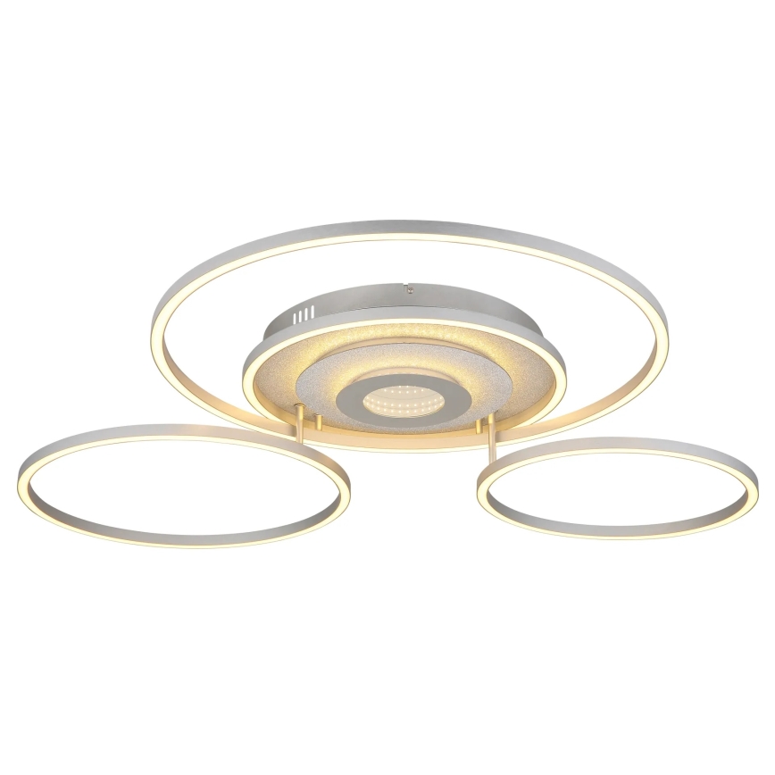 Globo - Plafoniera da soffitto dimmerabile LED/60W/230V 2700-6500K 80,8x99,2 cm argento + telecomando
