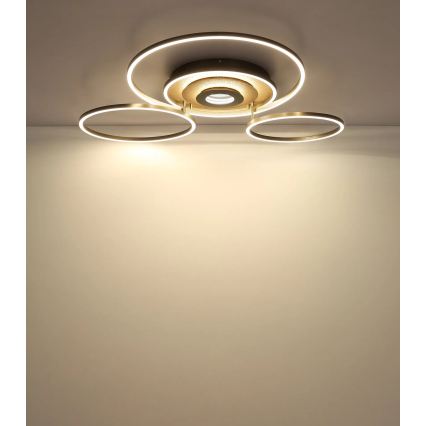 Globo - Plafoniera LED dimmerabile LED/60W/230V 2700-6500K 80,8x99,2 cm marrone + telecomando