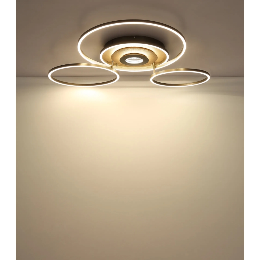 Globo - Plafoniera dimmerabile a LED 60W/230V 2700-6500K 80,8x99,2 cm ottone + telecomando