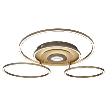Globo - Plafoniera dimmerabile a LED 60W/230V 2700-6500K 80,8x99,2 cm ottone + telecomando