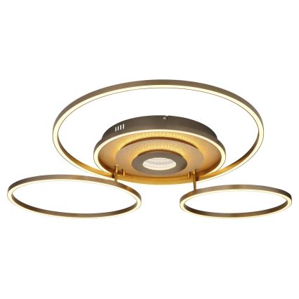 Globo - Plafoniera dimmerabile a LED 60W/230V 2700-6500K 80,8x99,2 cm ottone + telecomando