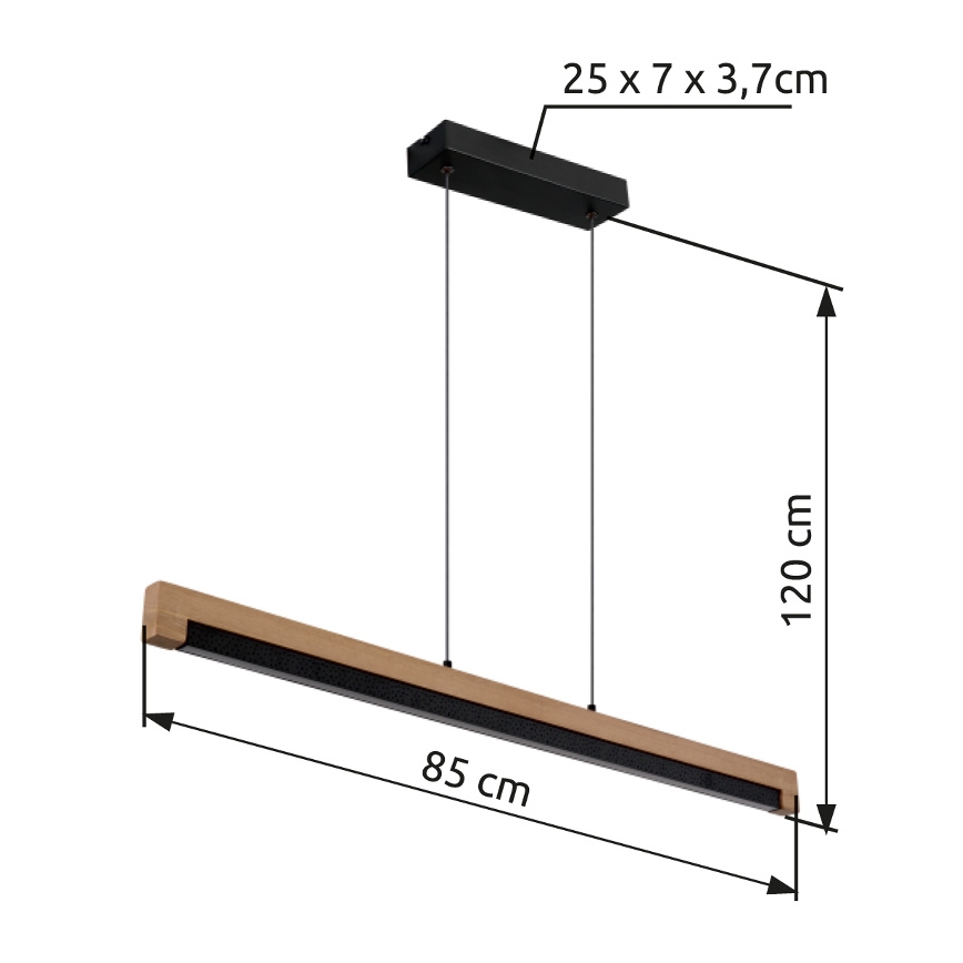Globo - Lampadario LED a sospensione con filo LED/24W/230V