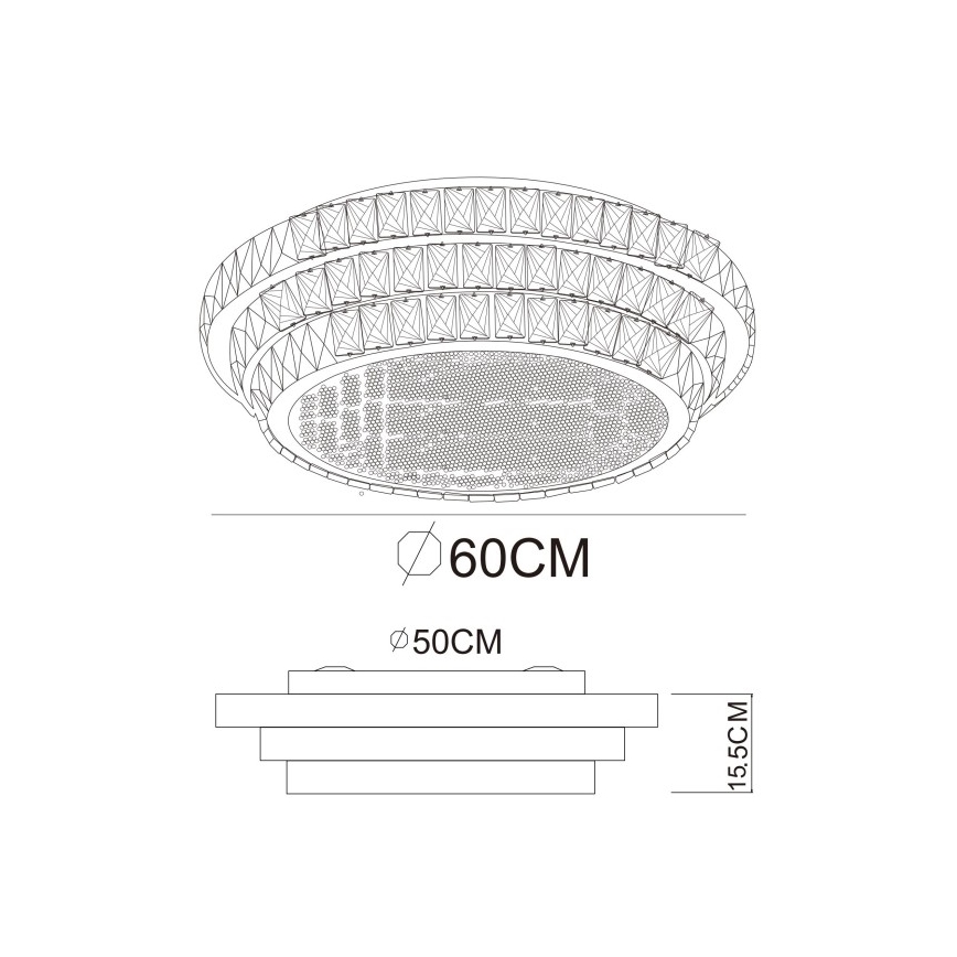 Globo - Plafoniera dimmerabile a LED/58W/230V 2700-6000K Ø 60 cm bianca + telecomando