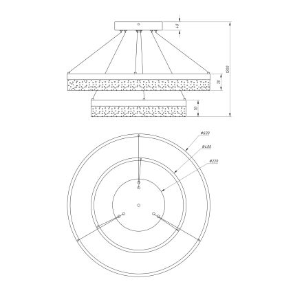 Globo 68225-60 - Lampadario LED a sospensione con filo SMITTY 1xLED/60W/230V