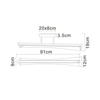 Globo - Lampadario a stelo LED/28W/230V 2700/4000/6000K