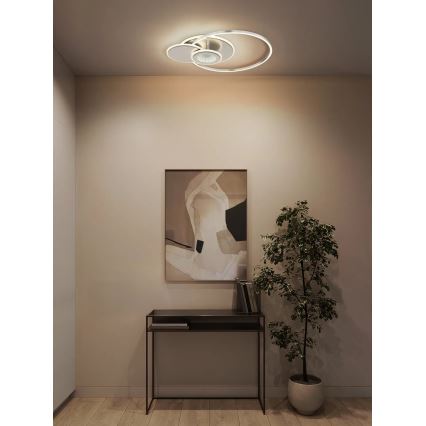 Globo - Plafoniera LED dimmerabile LED/24W/230V 2700-6500K 45x56 cm argento + telecomando
