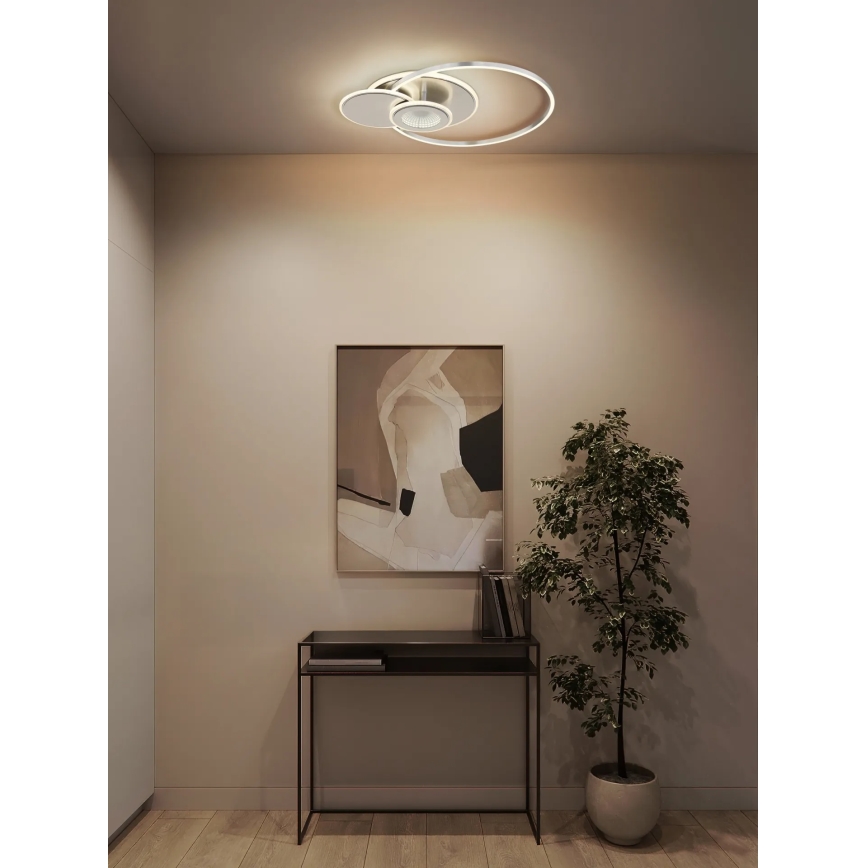 Globo - Plafoniera LED dimmerabile LED/24W/230V 2700-6500K 45x56 cm argento + telecomando