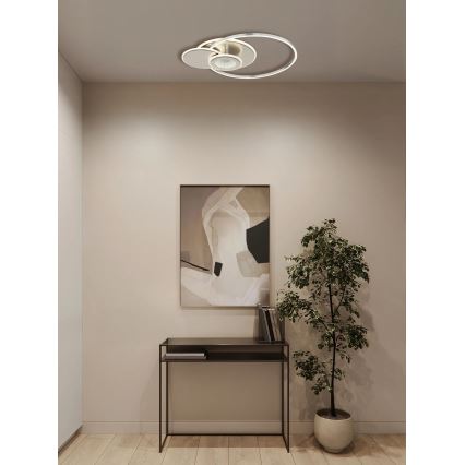 Globo - Plafoniera LED dimmerabile LED/24W/230V 2700-6500K 45x56 cm argento + telecomando