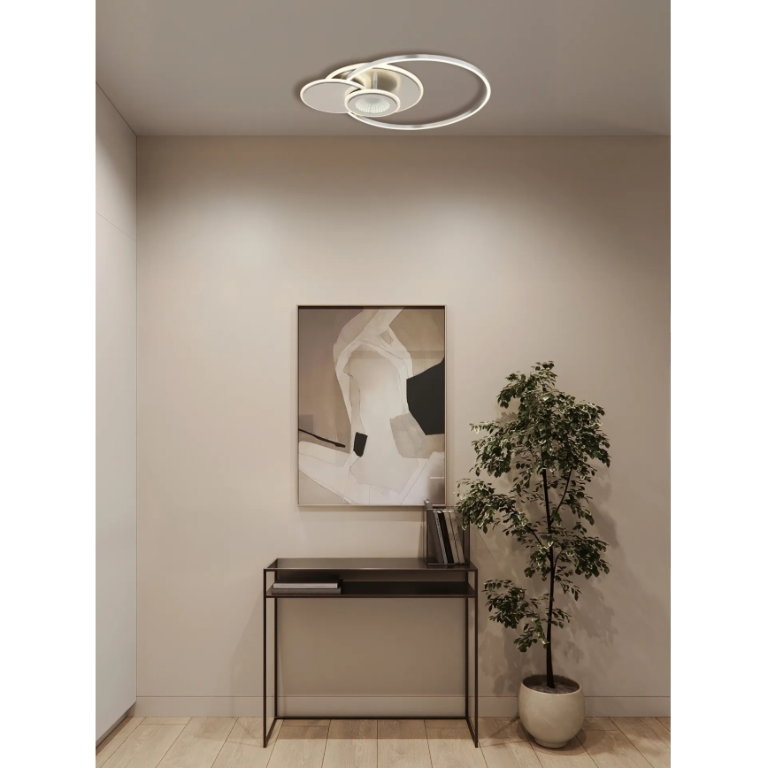 Globo - Plafoniera LED dimmerabile LED/24W/230V 2700-6500K 45x56 cm argento + telecomando