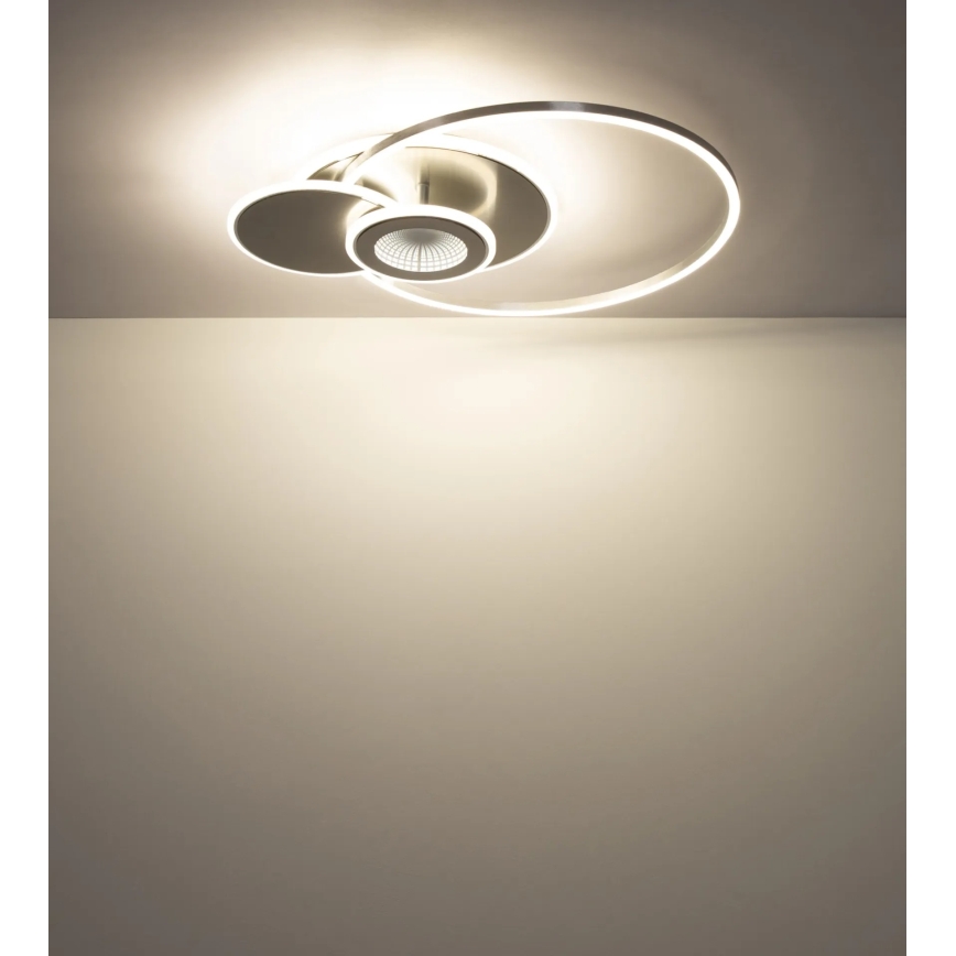 Globo - Plafoniera LED dimmerabile LED/24W/230V 2700-6500K 45x56 cm argento + telecomando