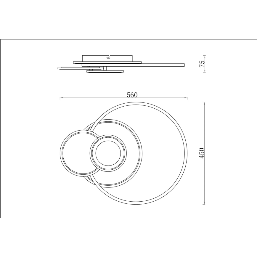 Globo - Plafoniera LED dimmerabile LED/24W/230V 2700-6500K 45x56 cm argento + telecomando