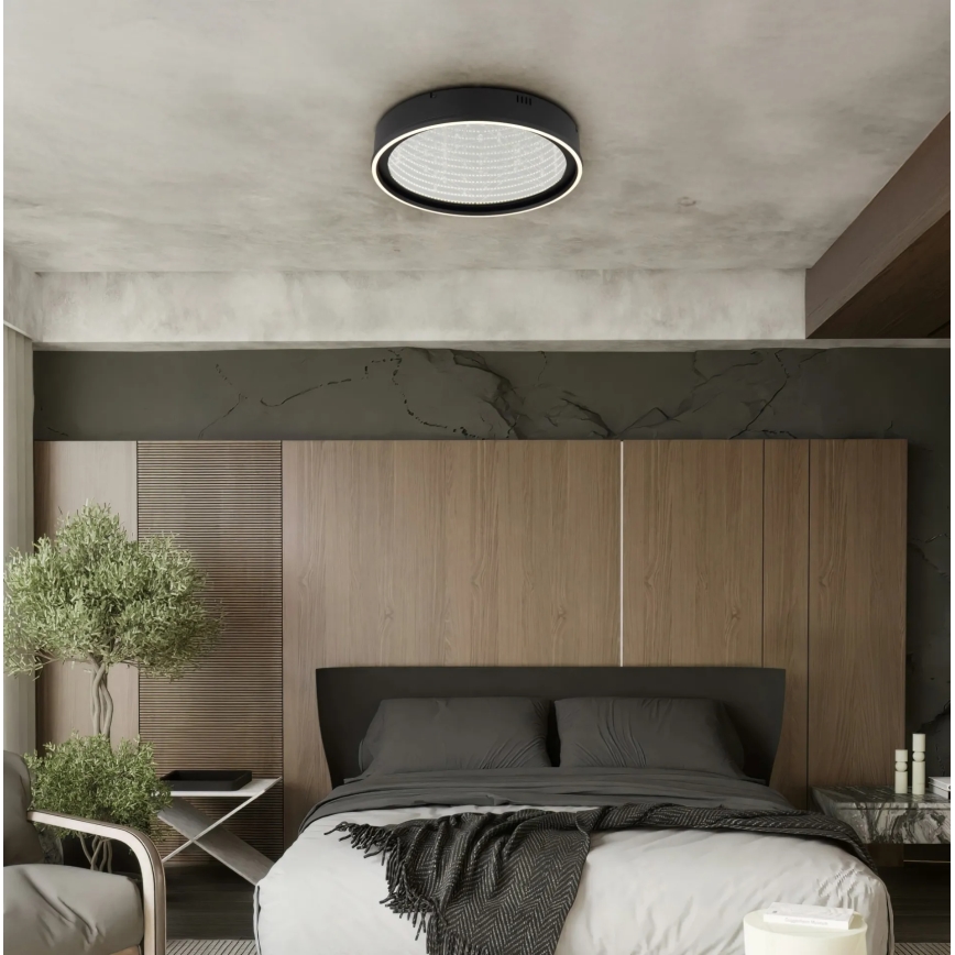 Globo - Plafoniera LED dimmerabile LED/40W/230V 2700-6500K Ø 51,5 cm nero + telecomando