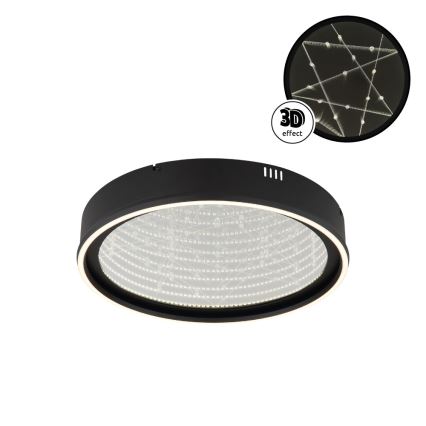 Globo - Plafoniera LED dimmerabile LED/40W/230V 2700-6500K Ø 51,5 cm nero + telecomando
