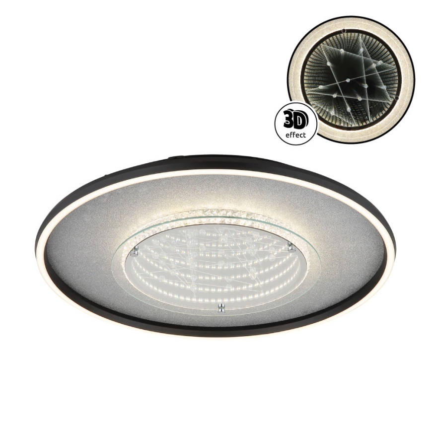 Globo - Plafoniera a LED 40W/230V 3000/4000/6000K Ø 51,5 cm nera