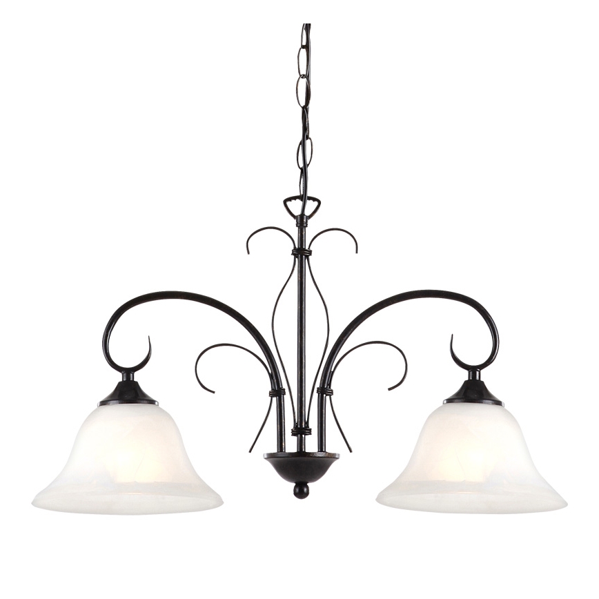 Globo - Lampadario a sospensione con catena 2xE27/60W/230V