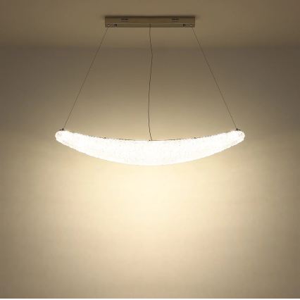 Globo - Lampadario LED dimmerabile a sospensione con cavo LED/40W/230V 2700-6000K cromo lucido + telecomando