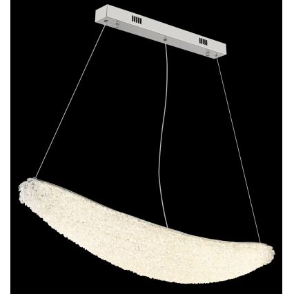 Globo - Lampadario LED dimmerabile a sospensione con cavo LED/40W/230V 2700-6000K cromo lucido + telecomando