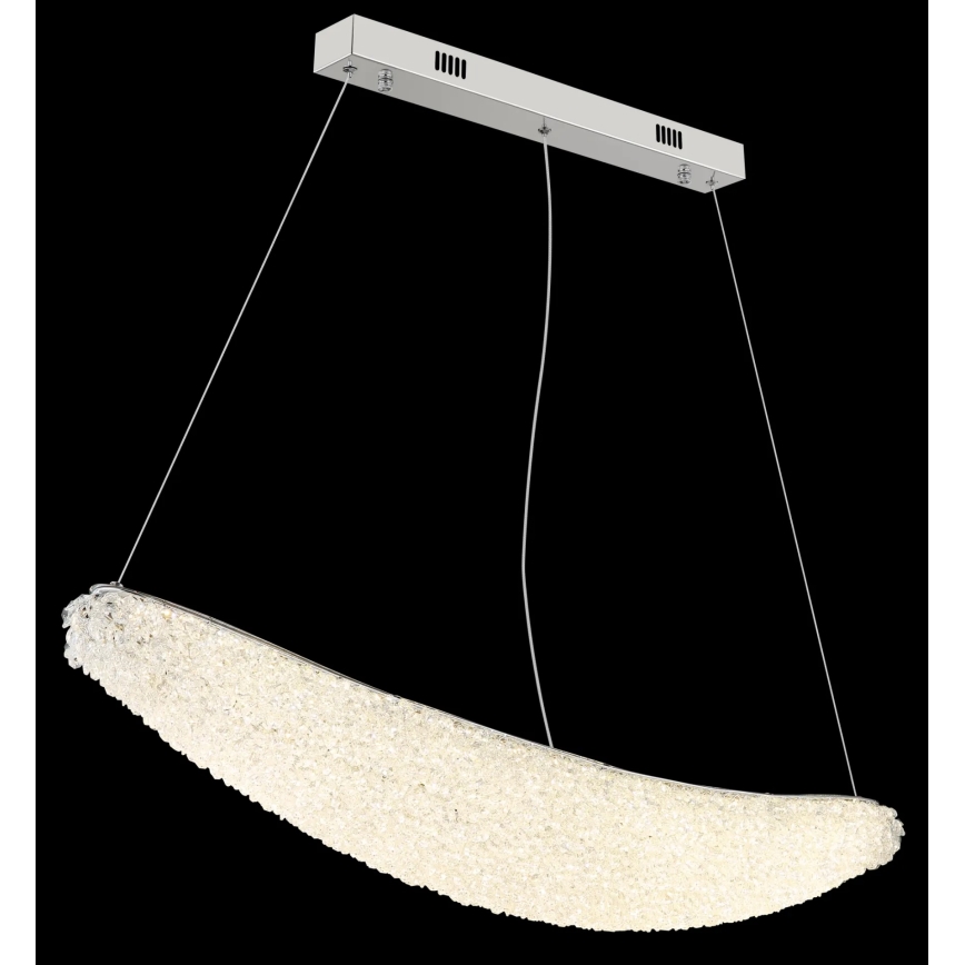 Globo - Lampadario LED dimmerabile a sospensione con cavo LED/40W/230V 2700-6000K cromo lucido + telecomando