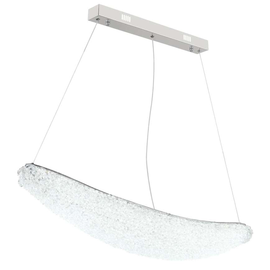 Globo - Lampadario LED dimmerabile a sospensione con cavo LED/40W/230V 2700-6000K cromo lucido + telecomando