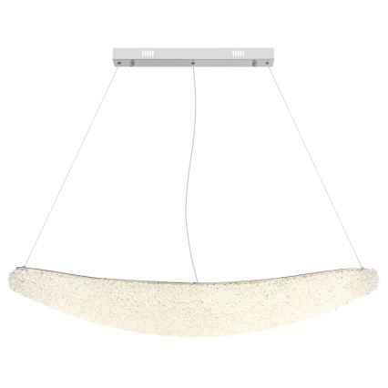 Globo - Lampadario LED dimmerabile a sospensione con cavo LED/40W/230V 2700-6000K cromo lucido + telecomando