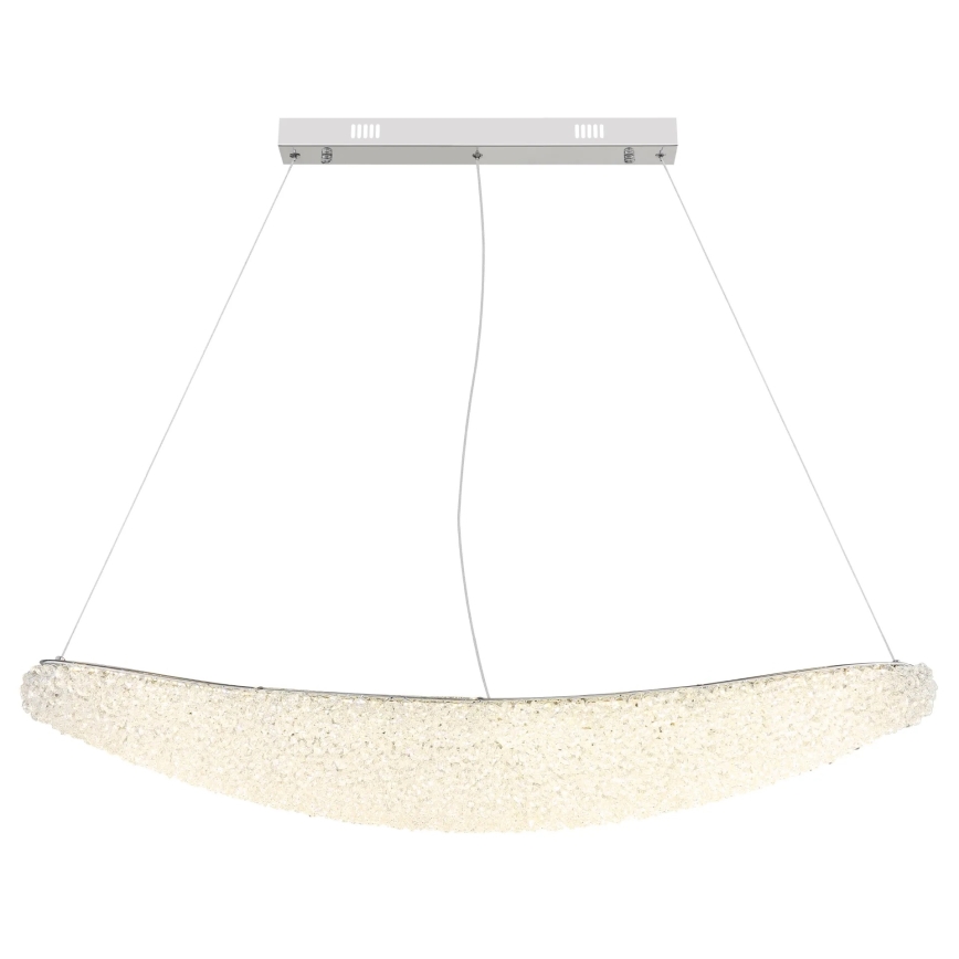 Globo - Lampadario LED dimmerabile a sospensione con cavo LED/40W/230V 2700-6000K cromo lucido + telecomando