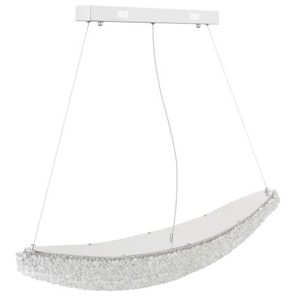 Globo - Lampadario LED dimmerabile a sospensione con cavo LED/40W/230V 2700-6000K cromo lucido + telecomando