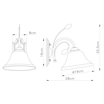 Globo - Applique 1xE27/60W/230V