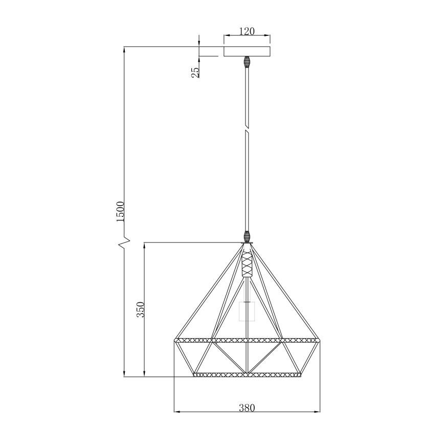 Globo 69029 - Lampadario a sospensione con filo ULLEU 1xE27/60W/230V