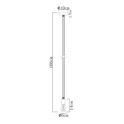 Globo - Lampadario a sospensione con filo 1xE27/60W/230V